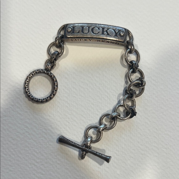 Lucky Brand Jewelry - Lucky Brand Antique Silver tone Toggle Chain Bracelet